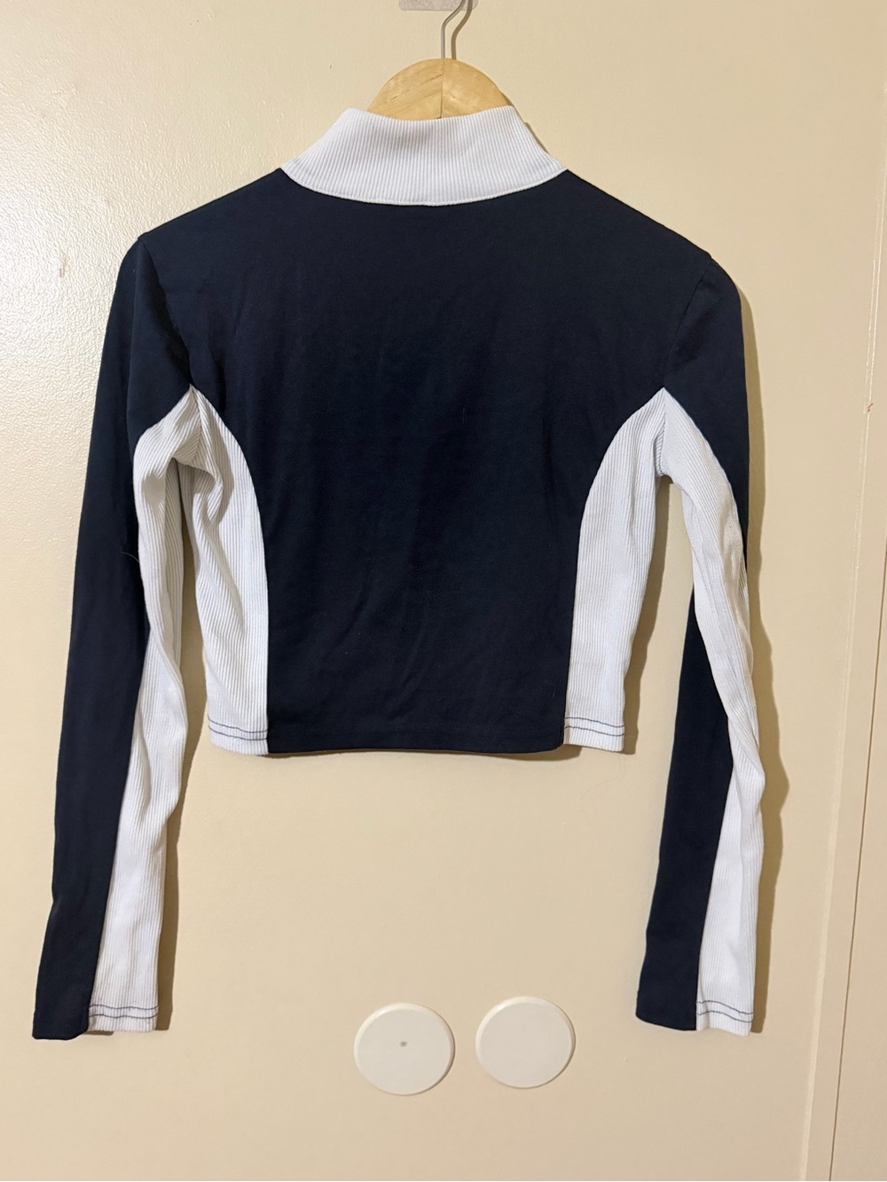 Black & White Zip-Front Varsity Jacket with Graphic Panels - Picture 3 of 7
